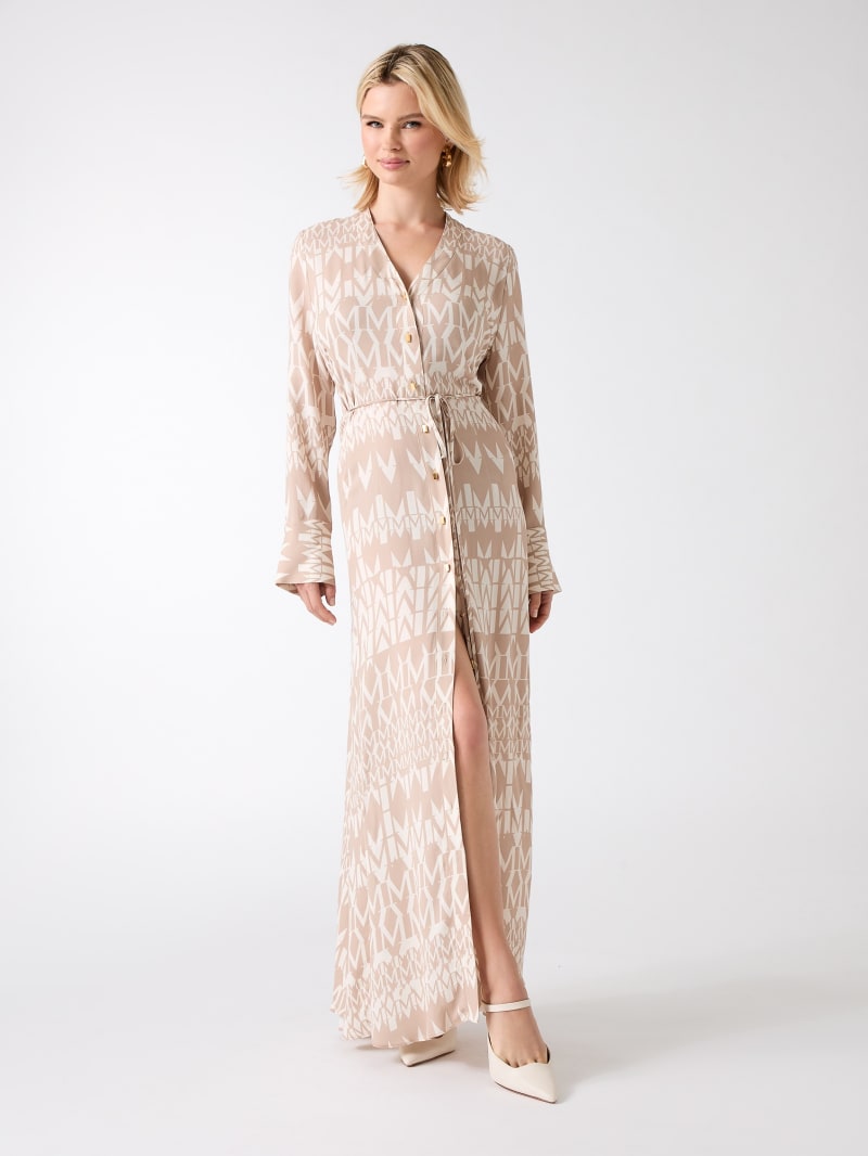 Britney Monogram Maxi Dress
