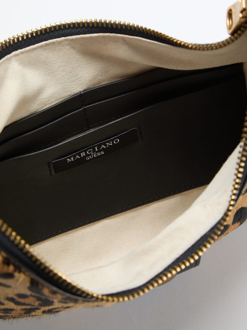 Leopard Crescent Shoulder Bag
