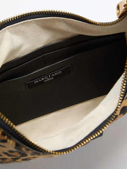 Leopard Crescent Shoulder Bag
