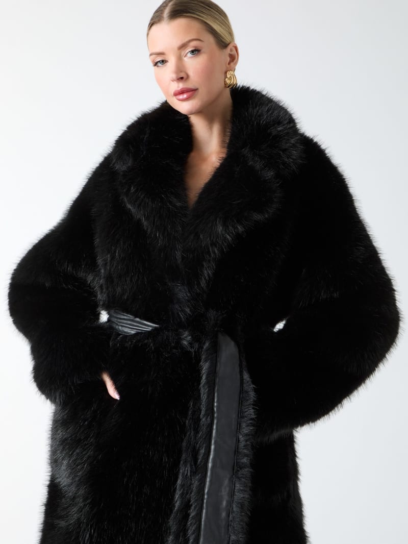 Molly Faux-Fur Wrap Coat