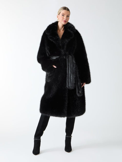 Molly Faux-Fur Wrap Coat