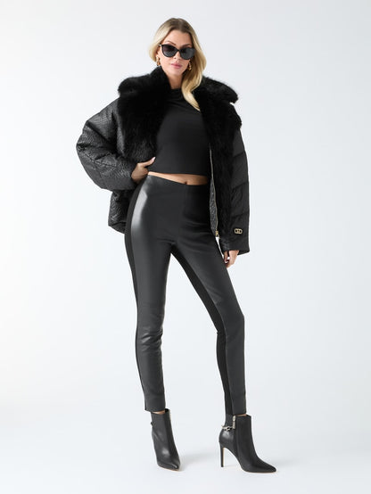 Coy Leather High-Rise Legging