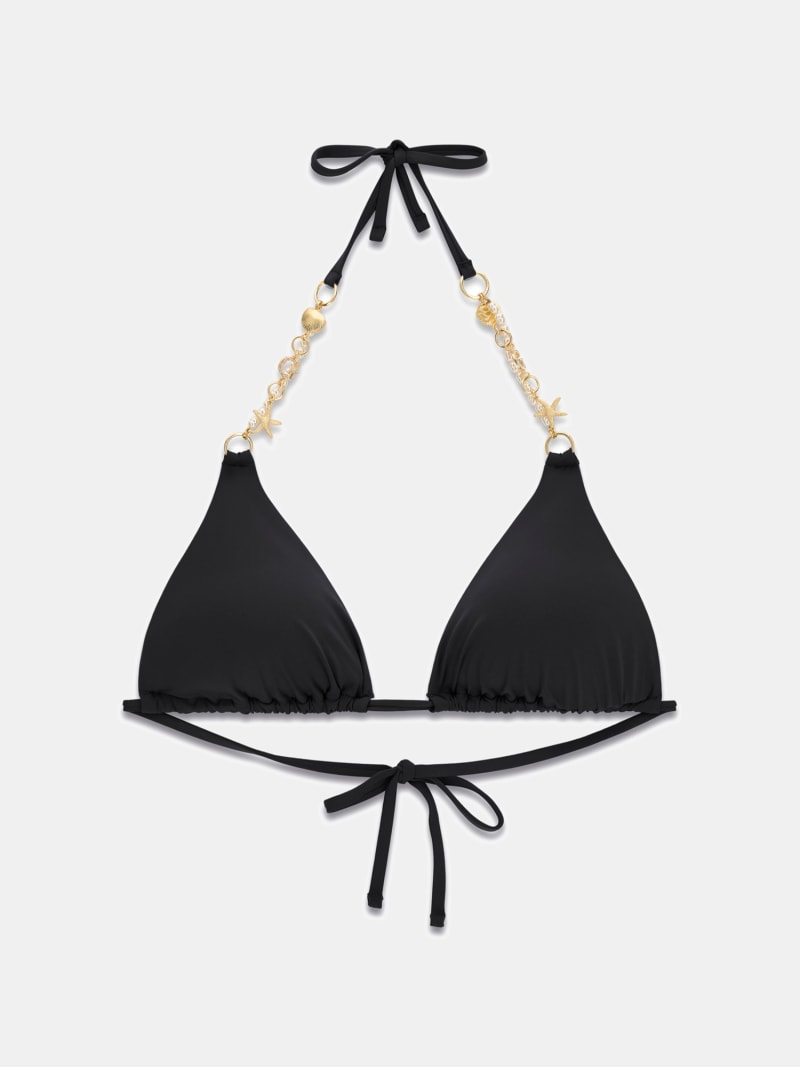 Chain triangle bikini top