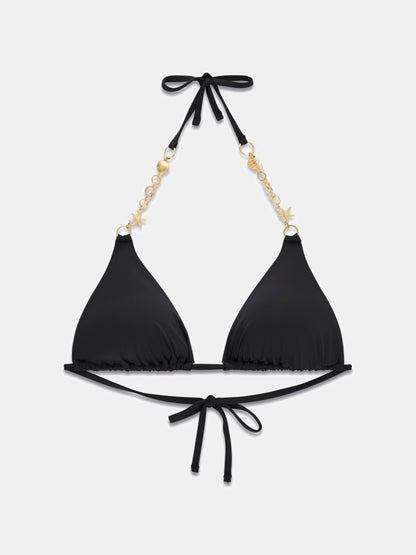 Chain triangle bikini top