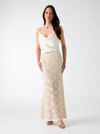 Marciano operwork textured skirt