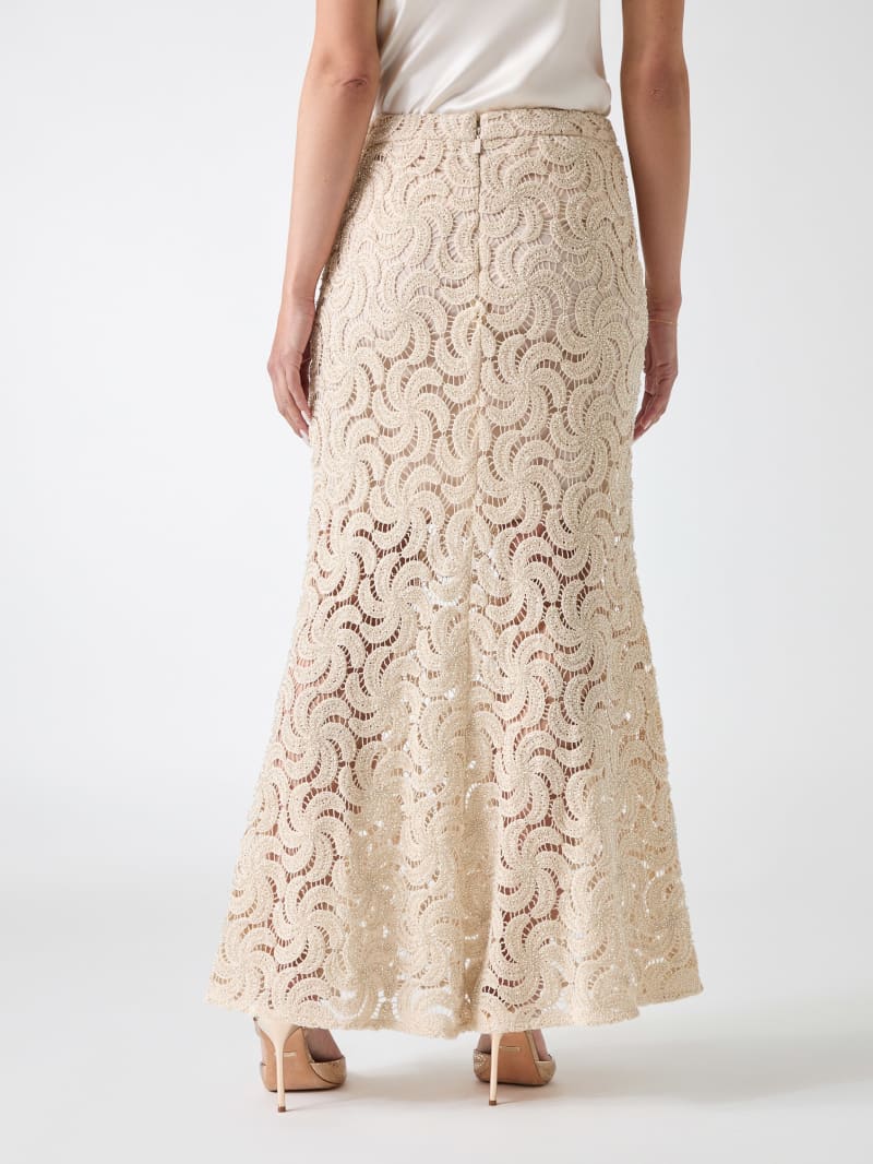 Marciano operwork textured skirt