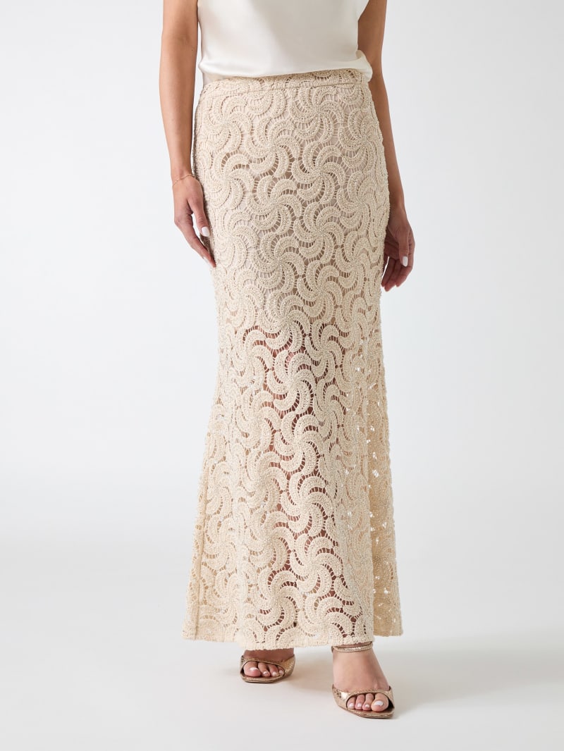 Marciano operwork textured skirt