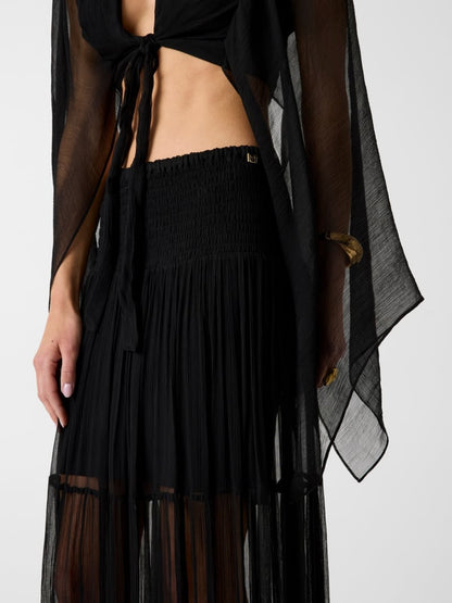 Marciano mesh maxi skirt