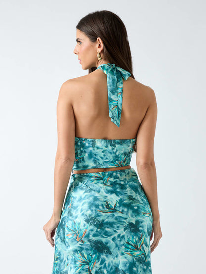 Marciano cropped halter top