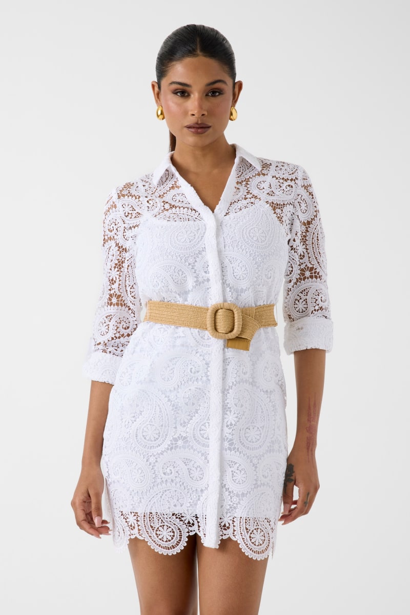 Marciano lace shirt dress
