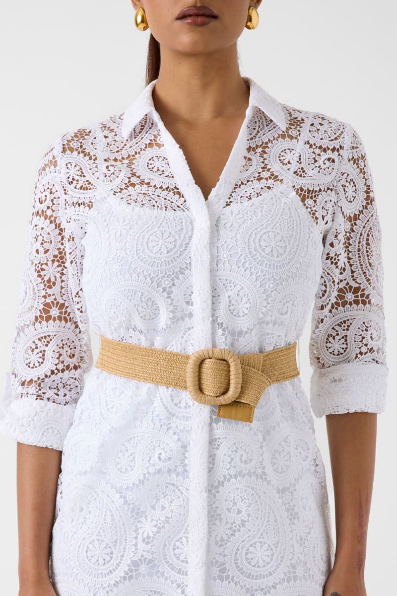 Marciano lace shirt dress