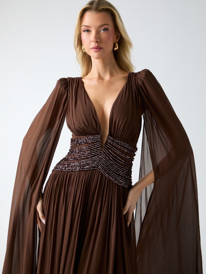 Marciano pleated maxi dress