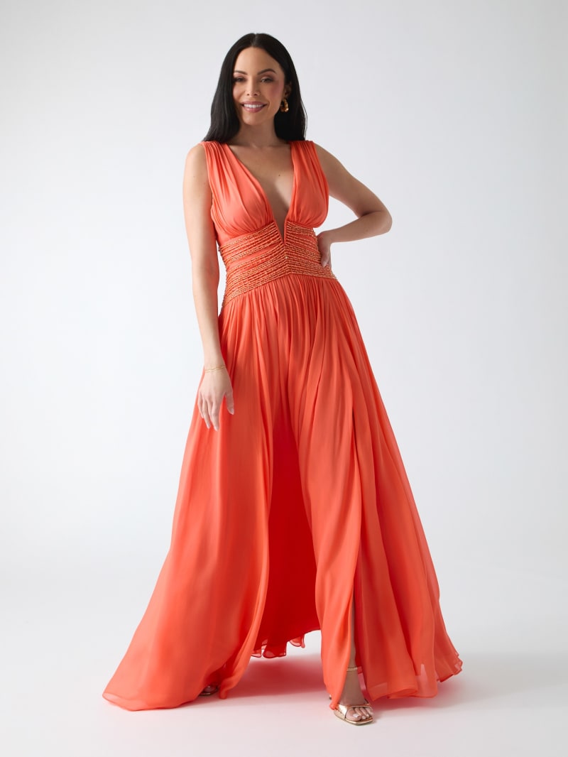 Marciano pleated maxi dress