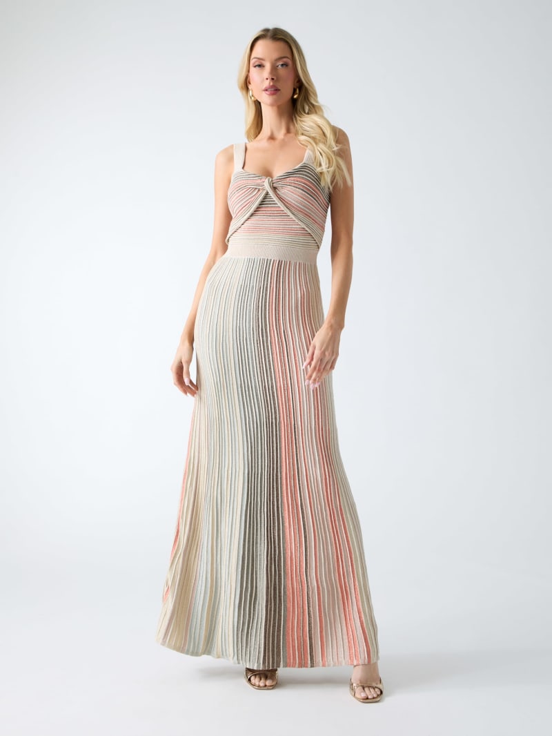 Marciano striped midi dress