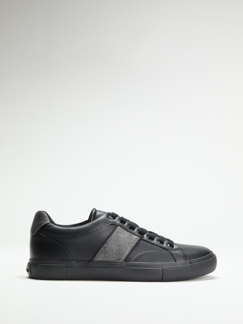 Faux leather sneakers