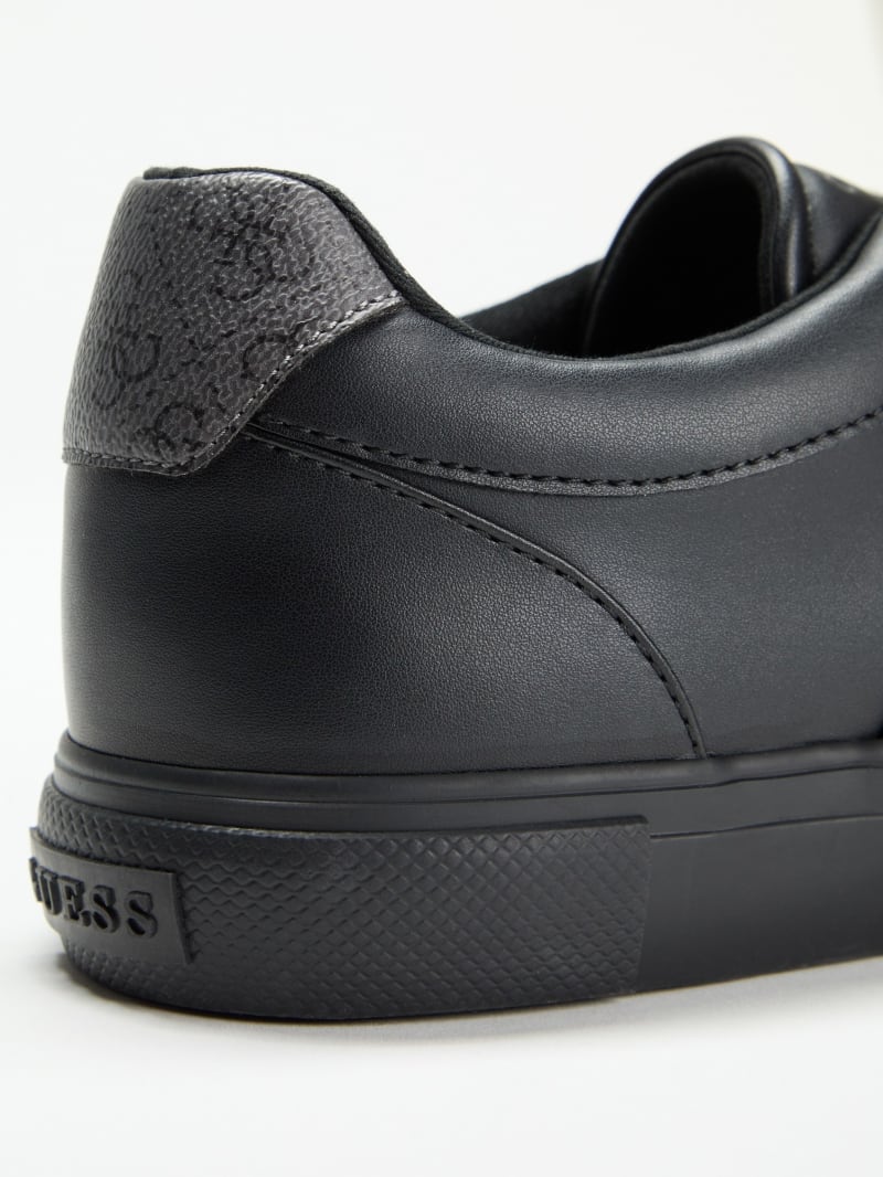 Faux leather sneakers