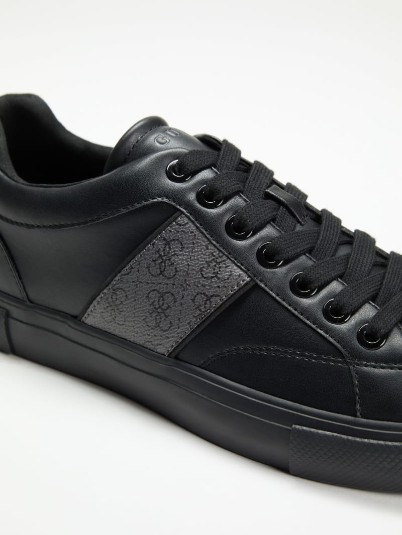 Faux leather sneakers