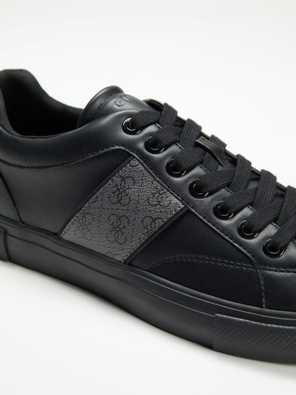 Faux leather sneakers