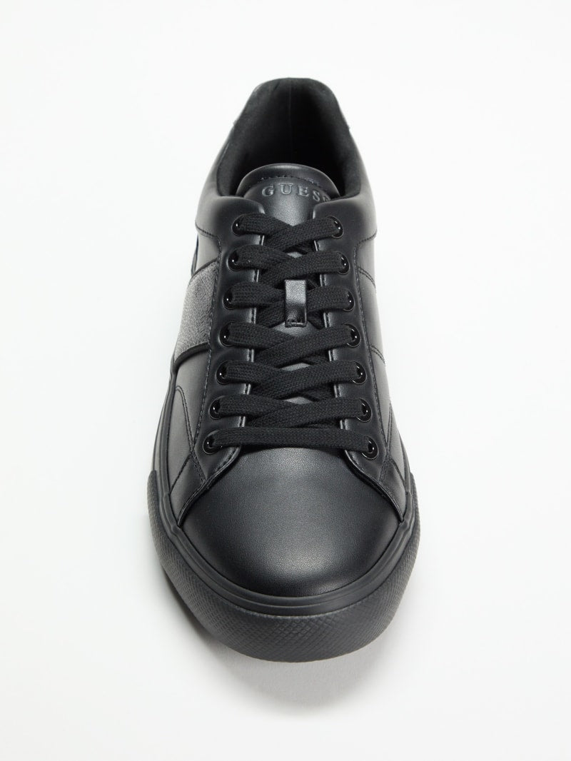 Faux leather sneakers