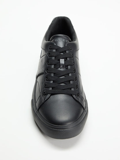 Faux leather sneakers