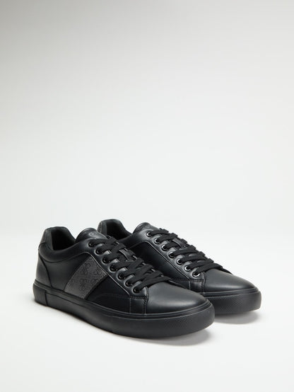 Faux leather sneakers