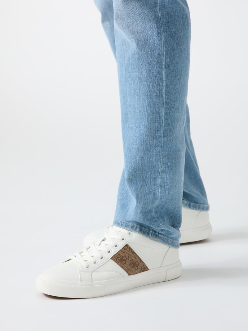 Faux leather sneakers