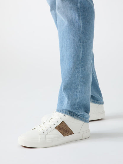 Faux leather sneakers