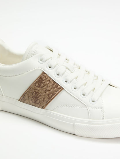 Faux leather sneakers