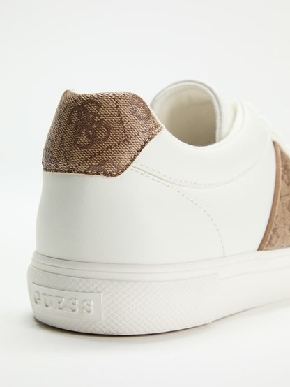 Faux leather sneakers
