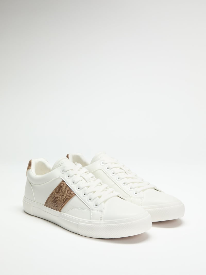 Faux leather sneakers