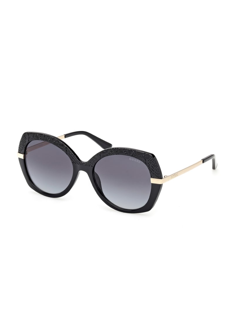 Geometric Transparent Plastic Sunglasses