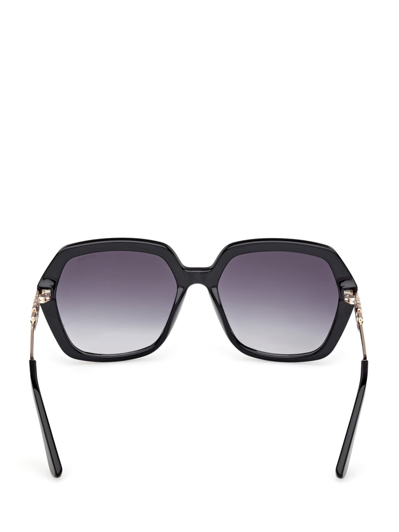 Square-Geometric Plastic Sunglasses