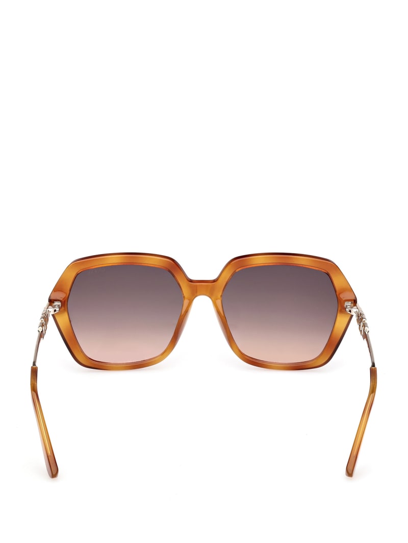 Square-Geometric Plastic Sunglasses
