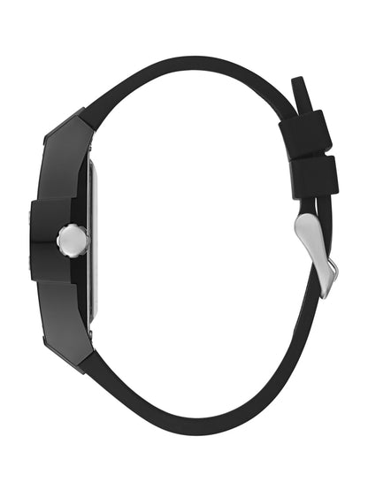 Black And Silver-Tone Multifunction Watch
