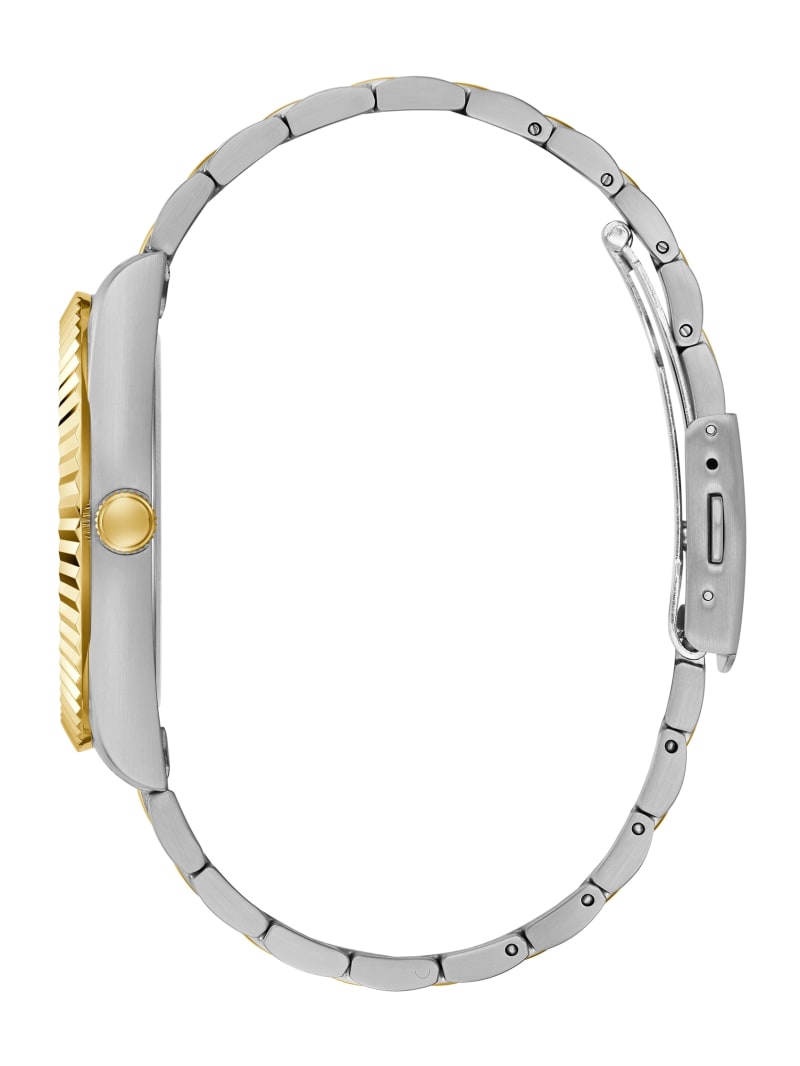 Two-Tone and Green Analog Watch