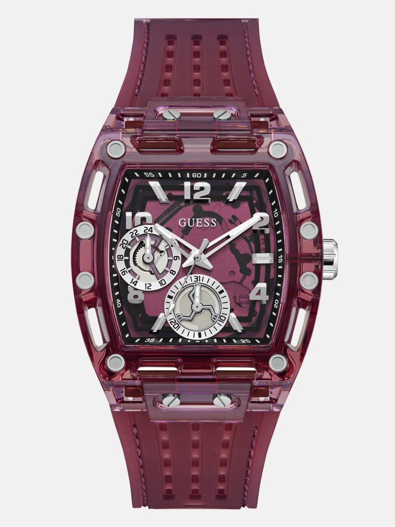 Burgandy Multifunctional Watch