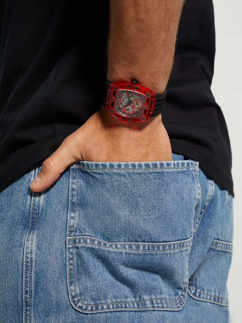 Red Chronograph Watch