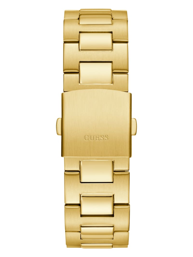 Gold-Tone and Green Multifunction Watch