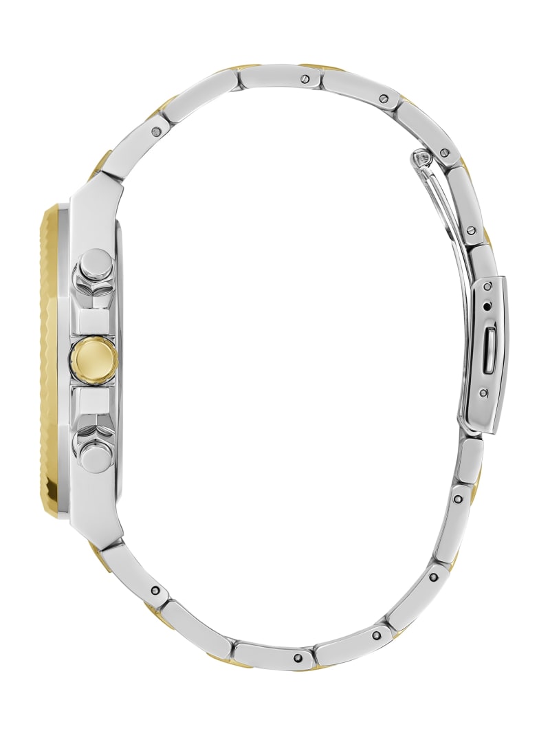 Two-Tone and Blue Multifunction Watch
