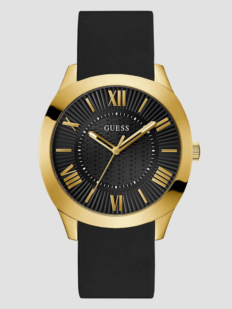 Black Silicon Analog Watch