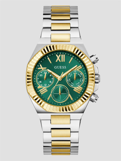 Multi-Tone and Green Multifunction Watch