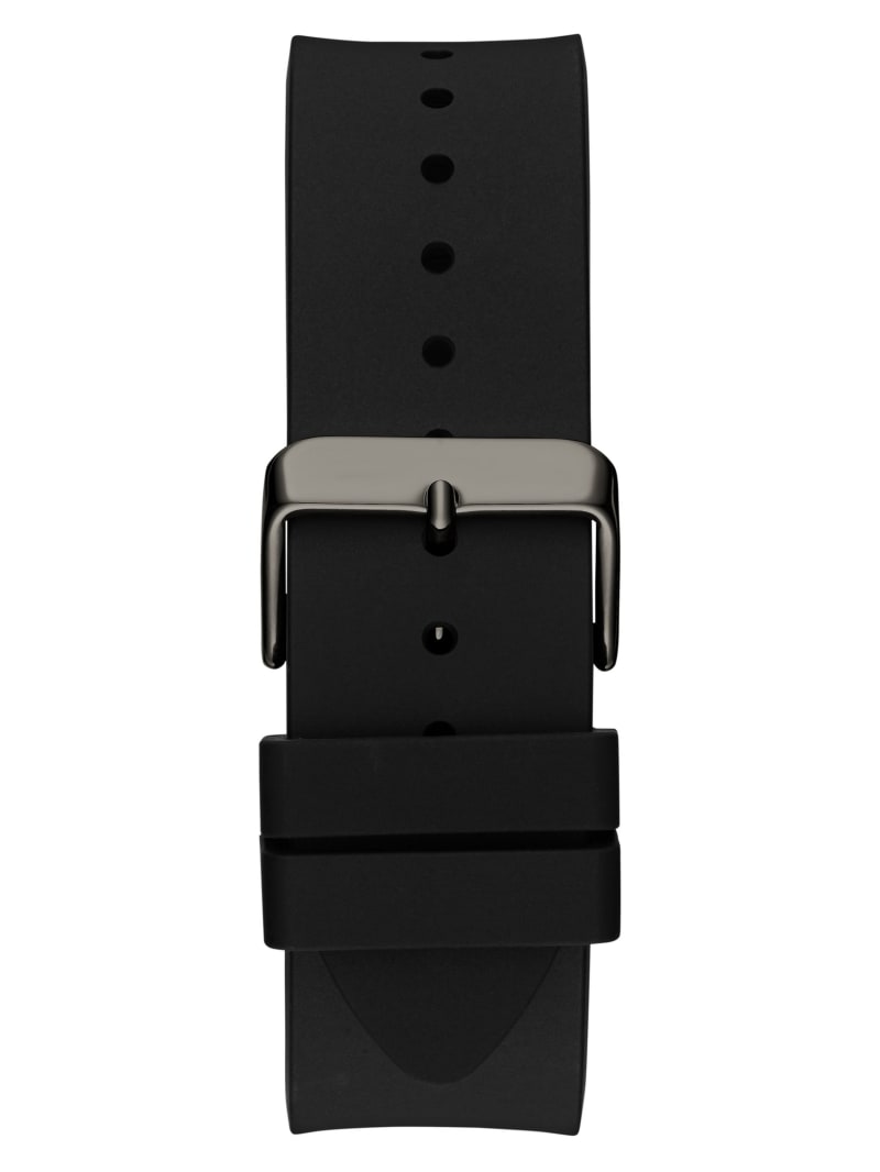Gunmetal-Tone and Blue Analog Watch