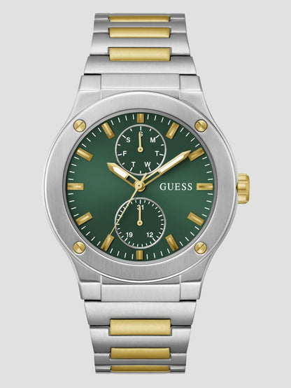 Two-Tone Green Multifunction Watch