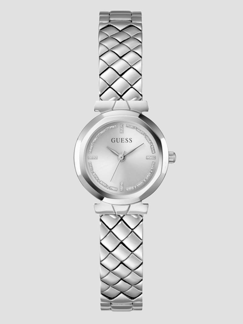 Mini Silver-Tone Analog Watch