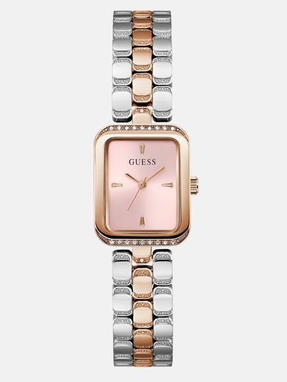 Two-Tone Rectangle Analog Watch