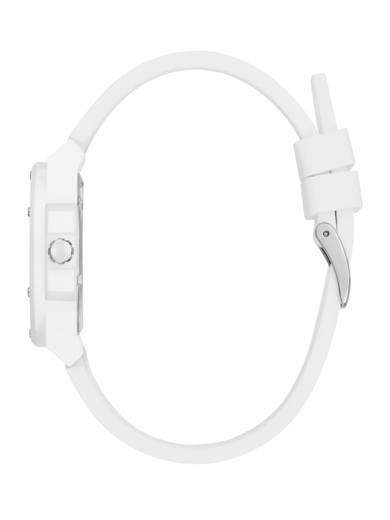 White Analog Silicon Watch