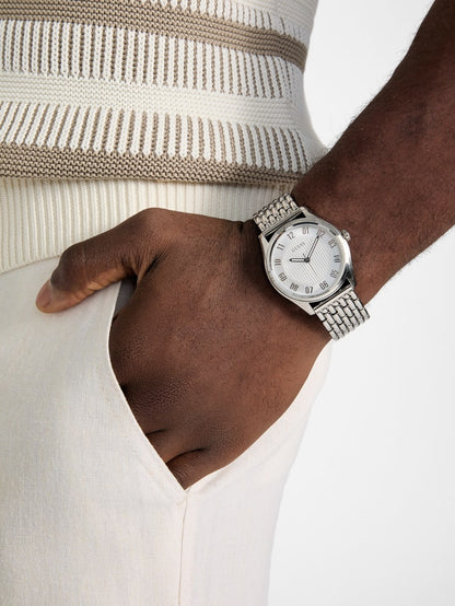 Silver-Tone Analog Watch