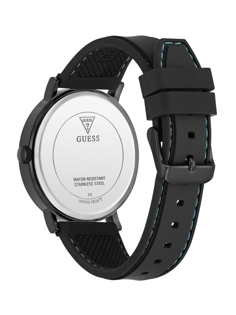 Black Multifunction Silicone Watch