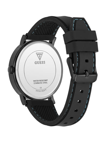 Black Multifunction Silicone Watch