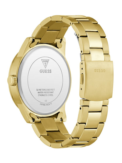 Gold-Tone and Blue Multifunction Watch